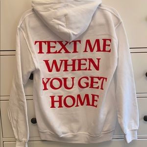 “Text me when you get home” Lonely Ghost hoodie